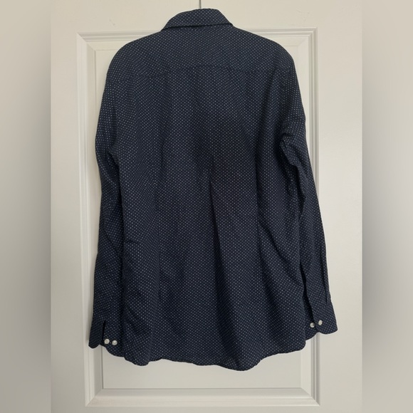 Eton Blue Shirt - Polka Dots NWOT Size M 39 - 15 1/2 - Picture 4 of 9